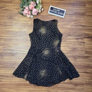Black And Gold A-Line Dress